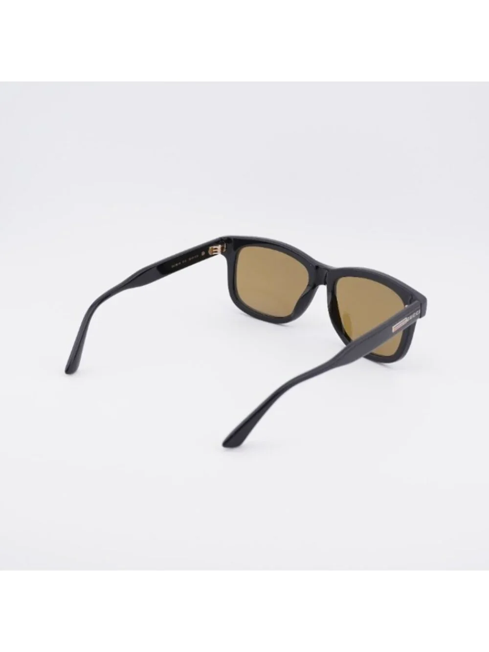 Gucci GG0824S 006 Men Sunglasses Black Rectangle Frame, Brown Lenses
